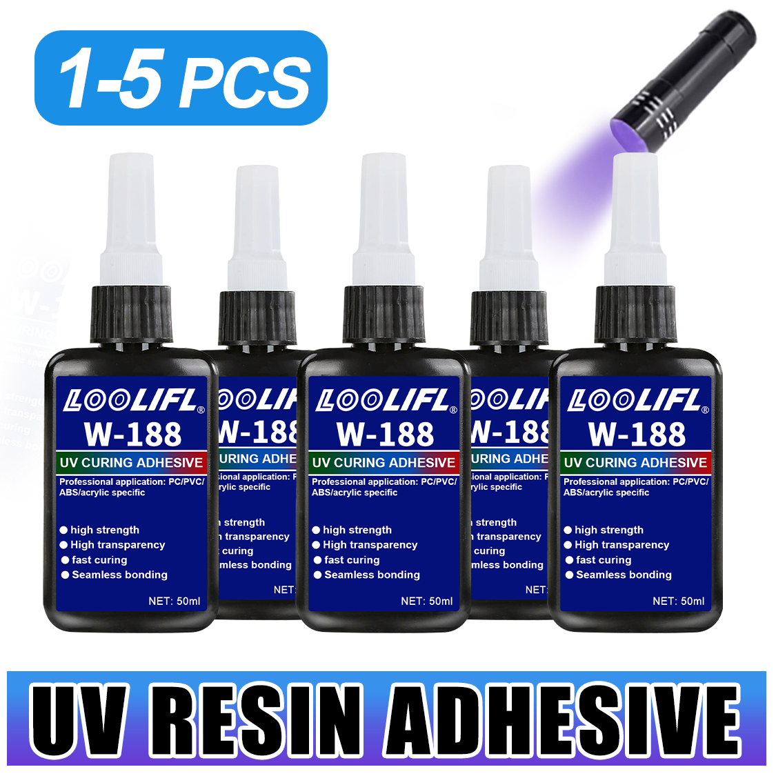 Resin Art Uv Light - LOOLIFL 188 Strong 50ml UV Resin
