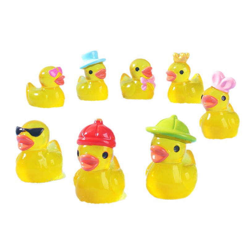 Mini Yellow Luminous Duck Orna - огляд і ціна Resin Art Things