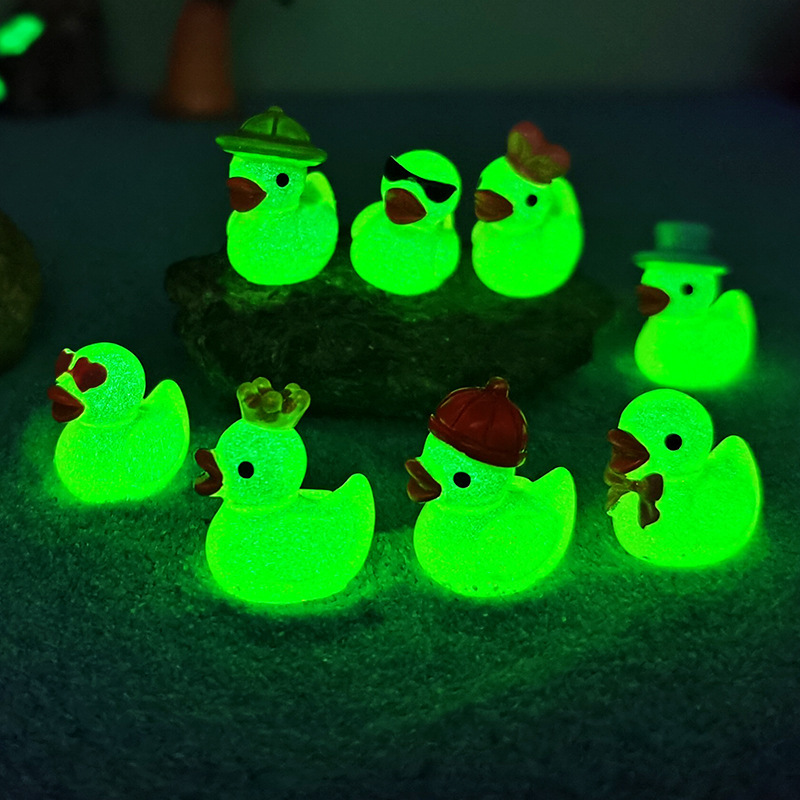 Mini Yellow Luminous Duck Orna - огляд і ціна Resin Art Things