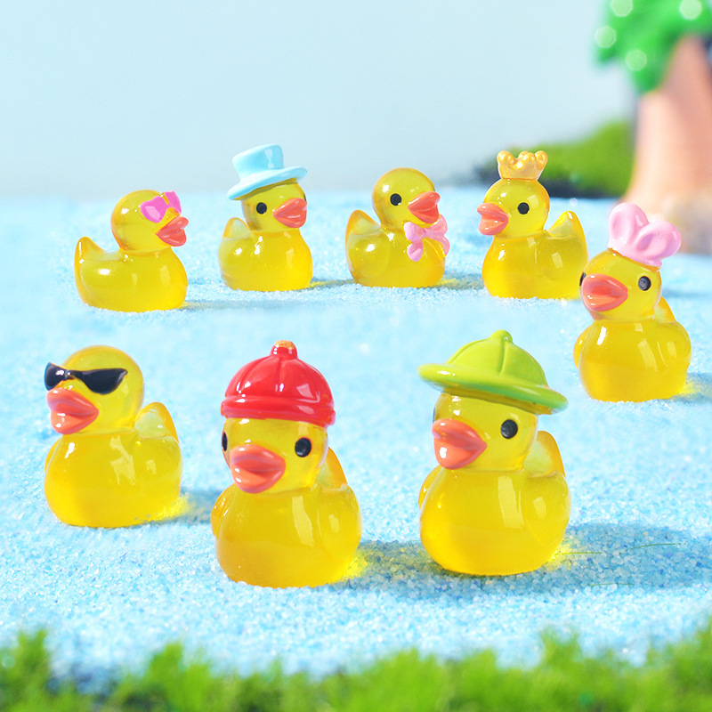 Mini Yellow Luminous Duck Orna - огляд і ціна Resin Art Things