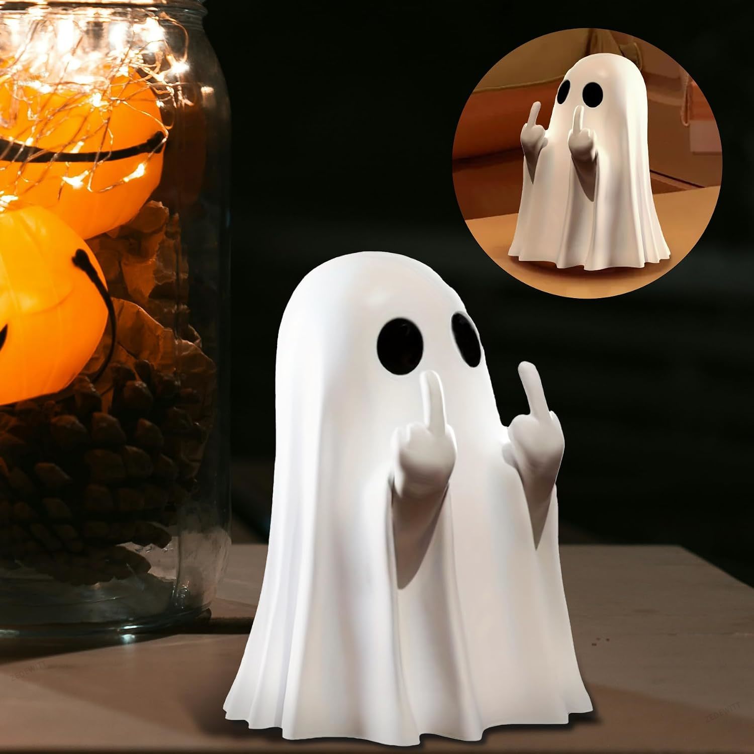 Halloween Ghost Figurine Funny - огляд і ціна Resin Art Coffee Table