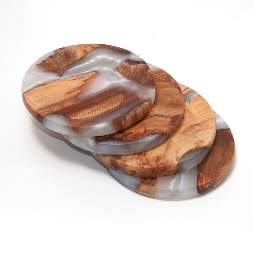 Drink Coaster Set, Wooden Bar  - огляд і ціна Resin Art Coffee Table