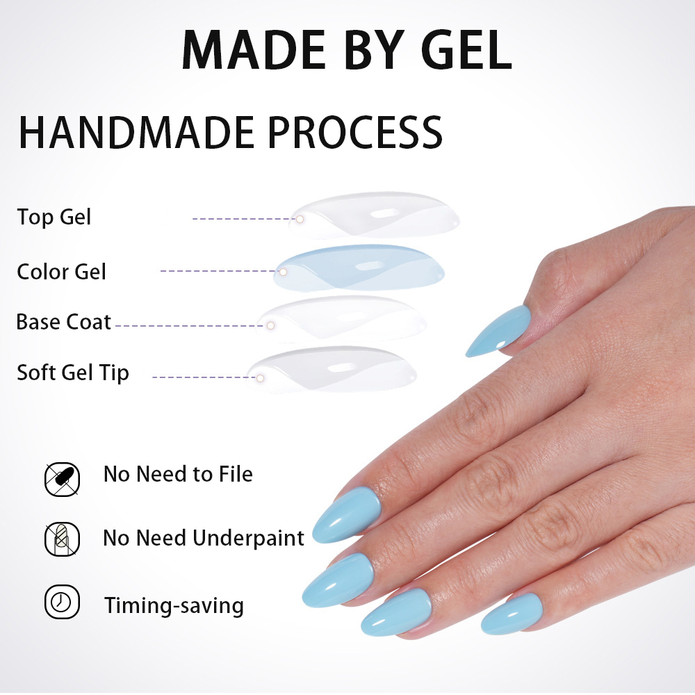 VITAGWX 32pcs Press on Nails A - огляд і ціна Resin Art Gel