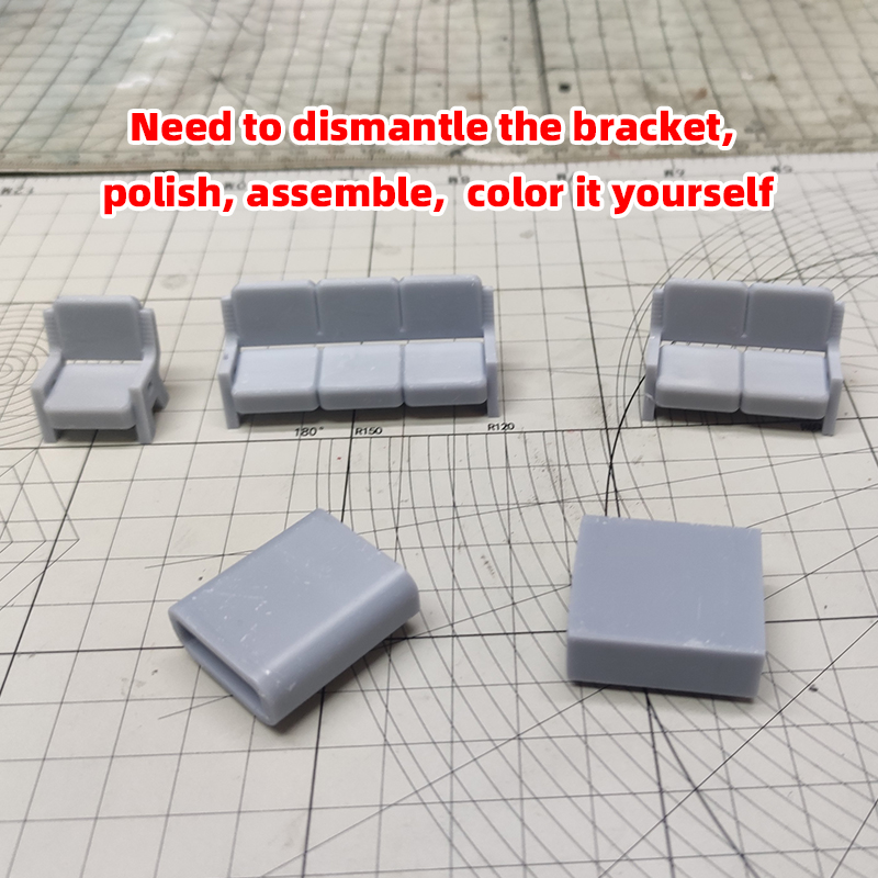 Scale Model Kit Sofa Couch Set - огляд і ціна Resin Art Coffee Table