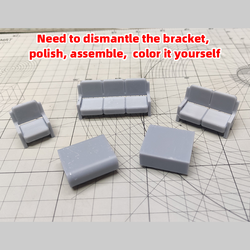 Scale Model Kit Sofa Couch Set - огляд і ціна Resin Art Coffee Table