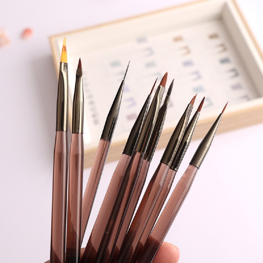 9Pcs Multi Head Nail Art Brush - огляд і ціна Resin Art Gel