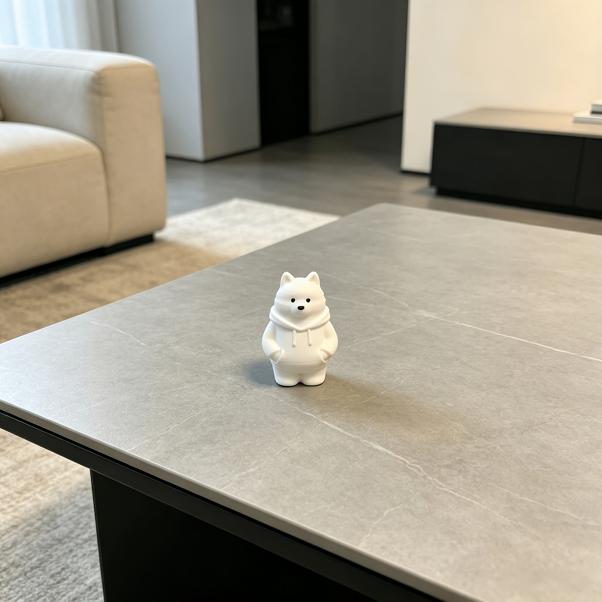 3D printed hoodie Samoyed hand - огляд і ціна Resin Art Coffee Table