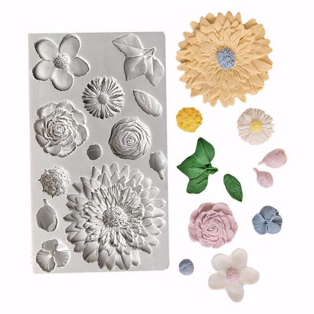 Sunflower Petals & Leaves Sili - огляд і ціна Resin Art Rose Petals