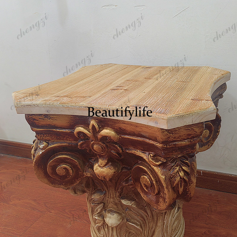 French retro old Roman column  - огляд і ціна Resin Art Coffee Table