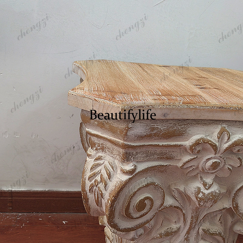 French retro old Roman column  - огляд і ціна Resin Art Coffee Table
